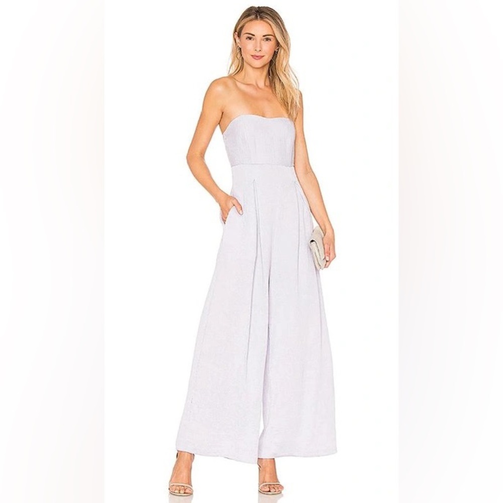 Revolve x Endless Rose Strapless Jumpsuit in Lavender (Size S)